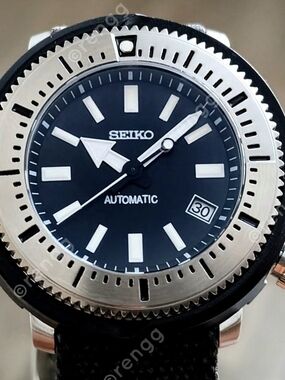 Seiko NH35A Automatic Tuna Canned Men's Dive Watch - Black Dial 24jewels Great